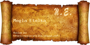 Megla Etelka névjegykártya